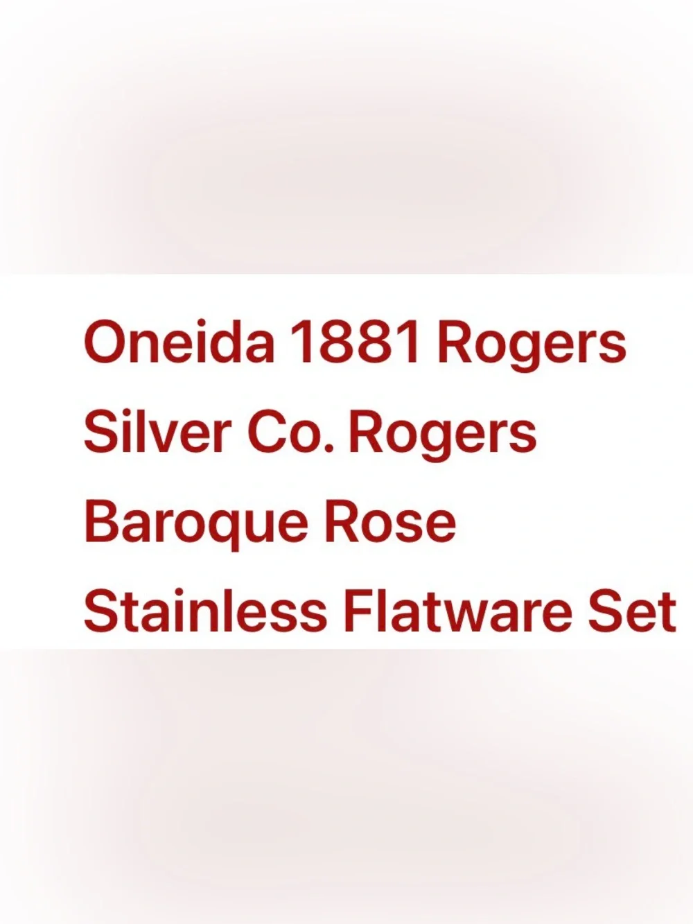 Oneida 1881 Roger’s Silver plate Flatware Set - Baroque Rose 20 pieces